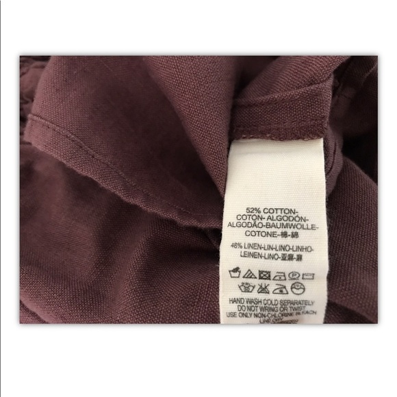 Free People | Erin Skater Linen Mini Dress Womens XS Brown Ruffle Open Back - Picture 9 of 10